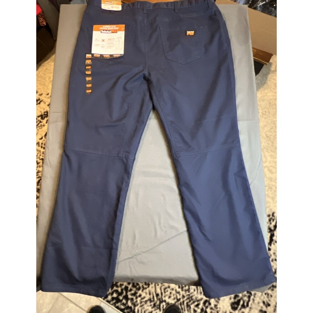 Timberland Pro Straight Fit 8-Series Flex Canvas Blue Work Pant  42x32 NWT - Picture 3 of 6